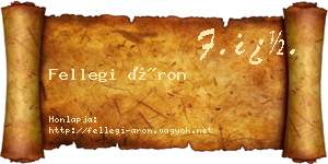 Fellegi Áron névjegykártya